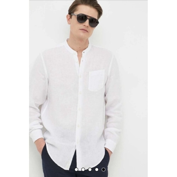 Abercrombie & Fitch Men's White Shirt 100% linen Size XXL - Picture 1 of 13